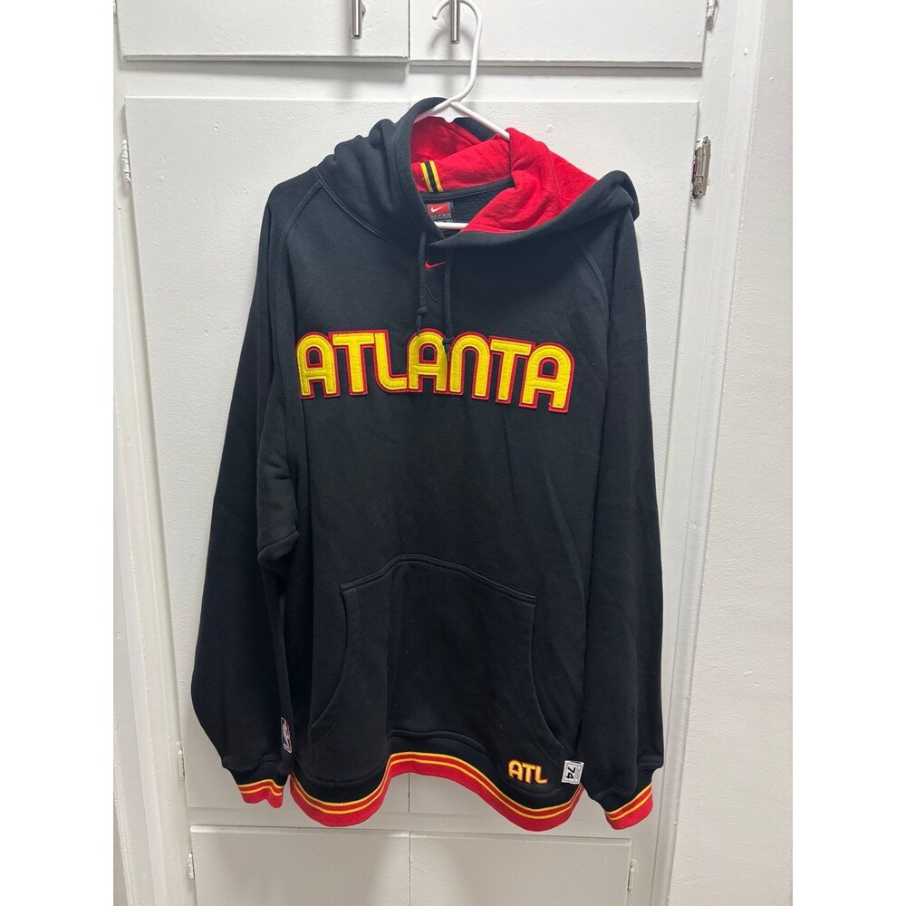 Vintage Nike Red Tag Atlanta Hawks Hoodie Sweatshirt Mens Size XL NBA